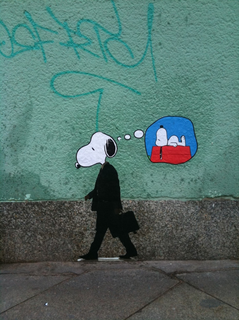 Being an adult is overrated - Snoopy graffiti