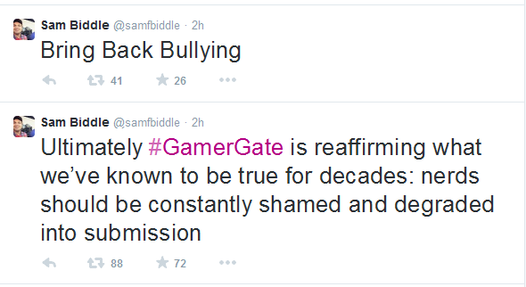 Sam Biddle Bullying Tweets