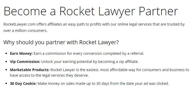 Affiliate Programs For Men - Rocket Lawyer
