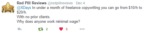 Freelance Copywriting Tweet